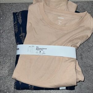 Mens XL Sonoma the essential flannel pajama set nwt pjs trees